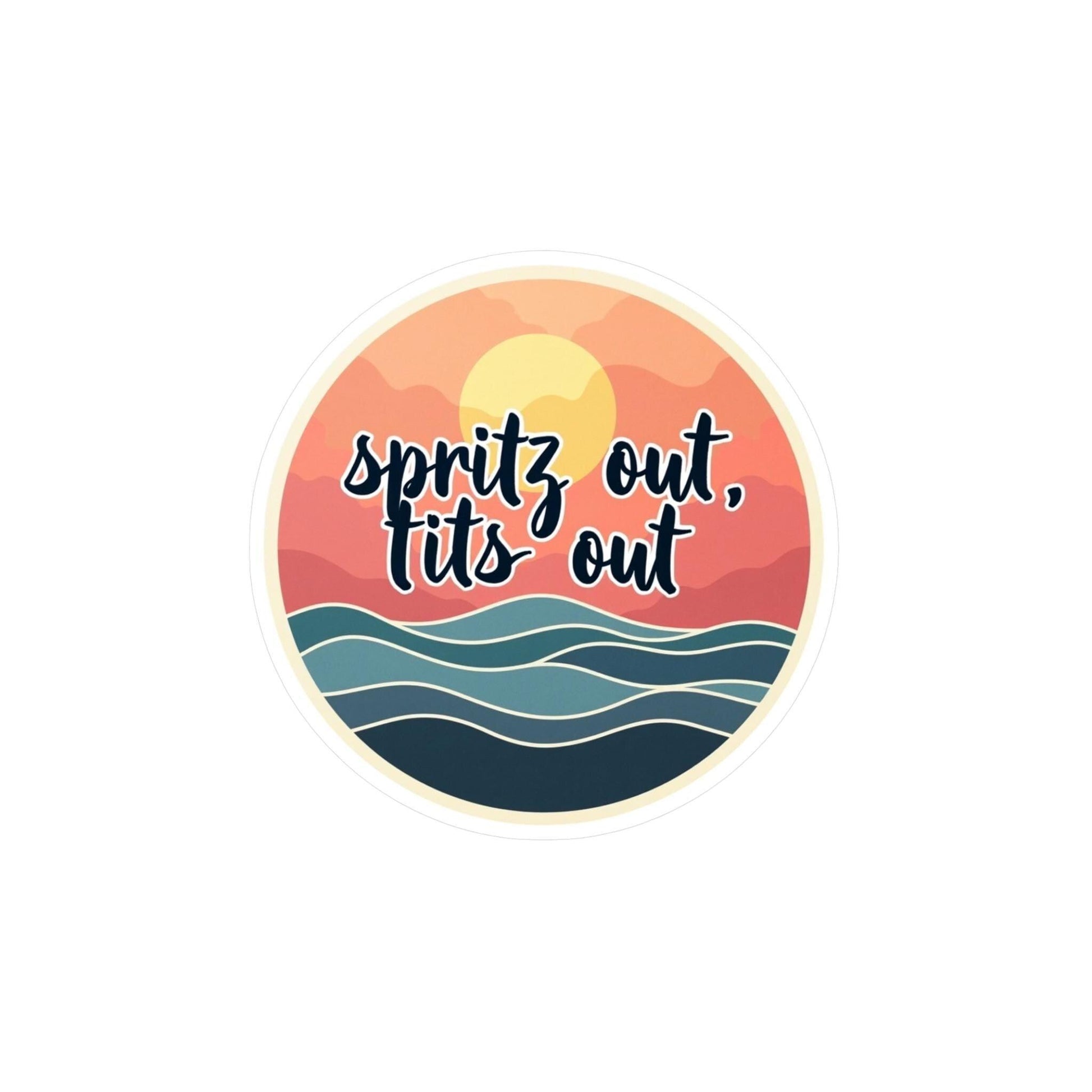 Ocean Inspired Spritz Out Decal - Funny Water Sticker - Even Keel LLC