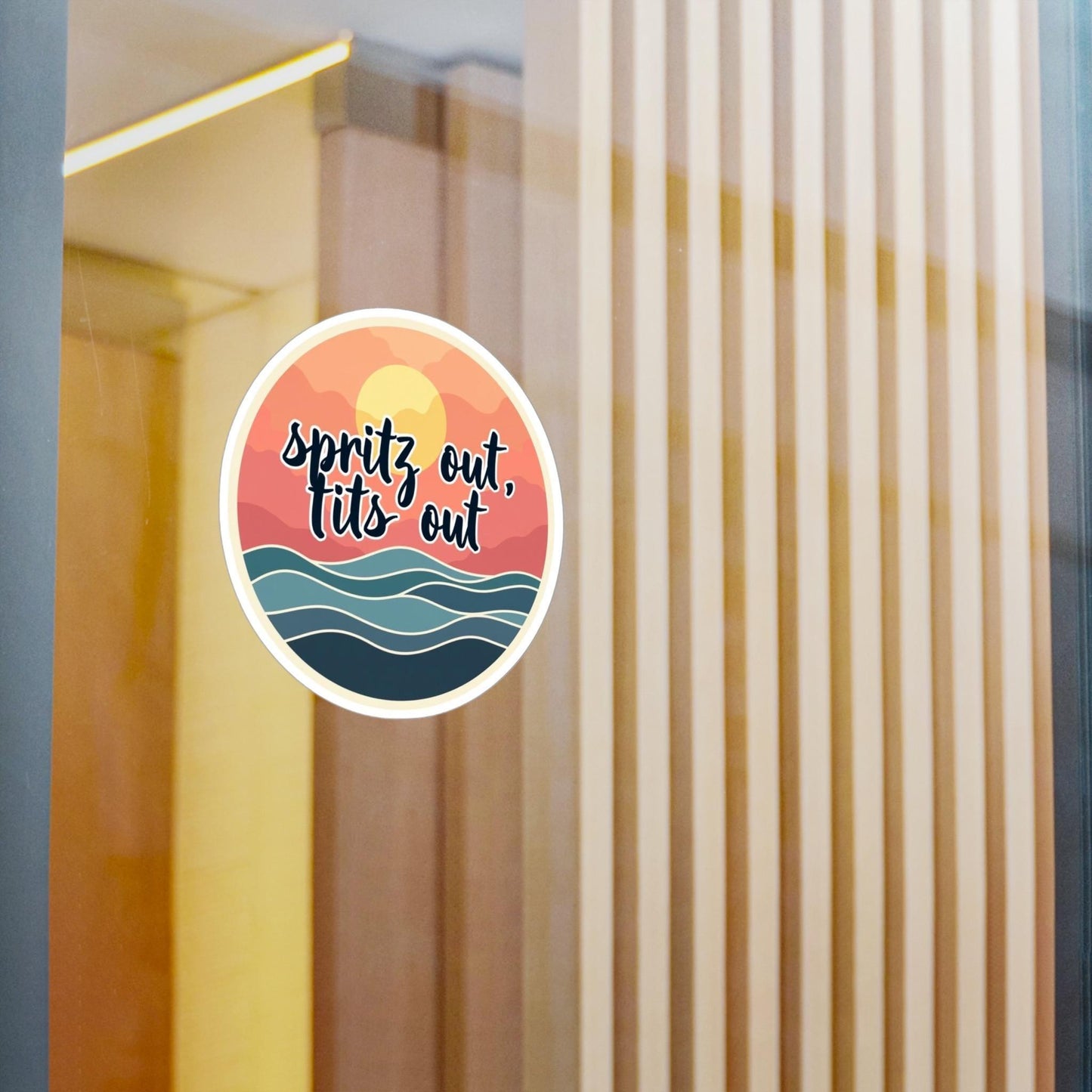 Ocean Inspired Spritz Out Decal - Funny Water Sticker - Even Keel LLC