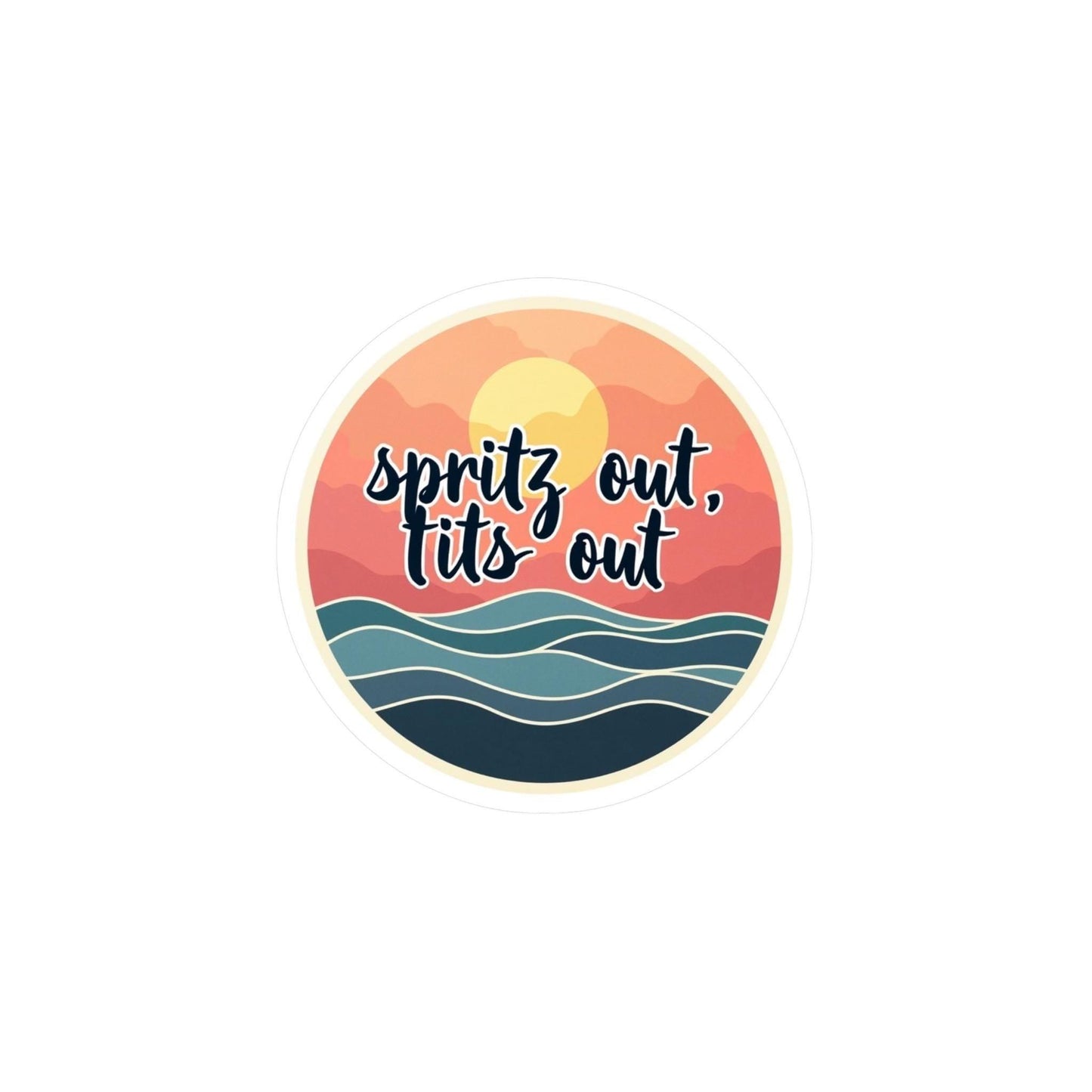 Ocean Inspired Spritz Out Decal - Funny Water Sticker - Even Keel LLC