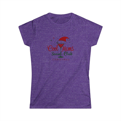 Women's Tee Cool Moms Social Club Christmas Martini Shirt - Even Keel LLC