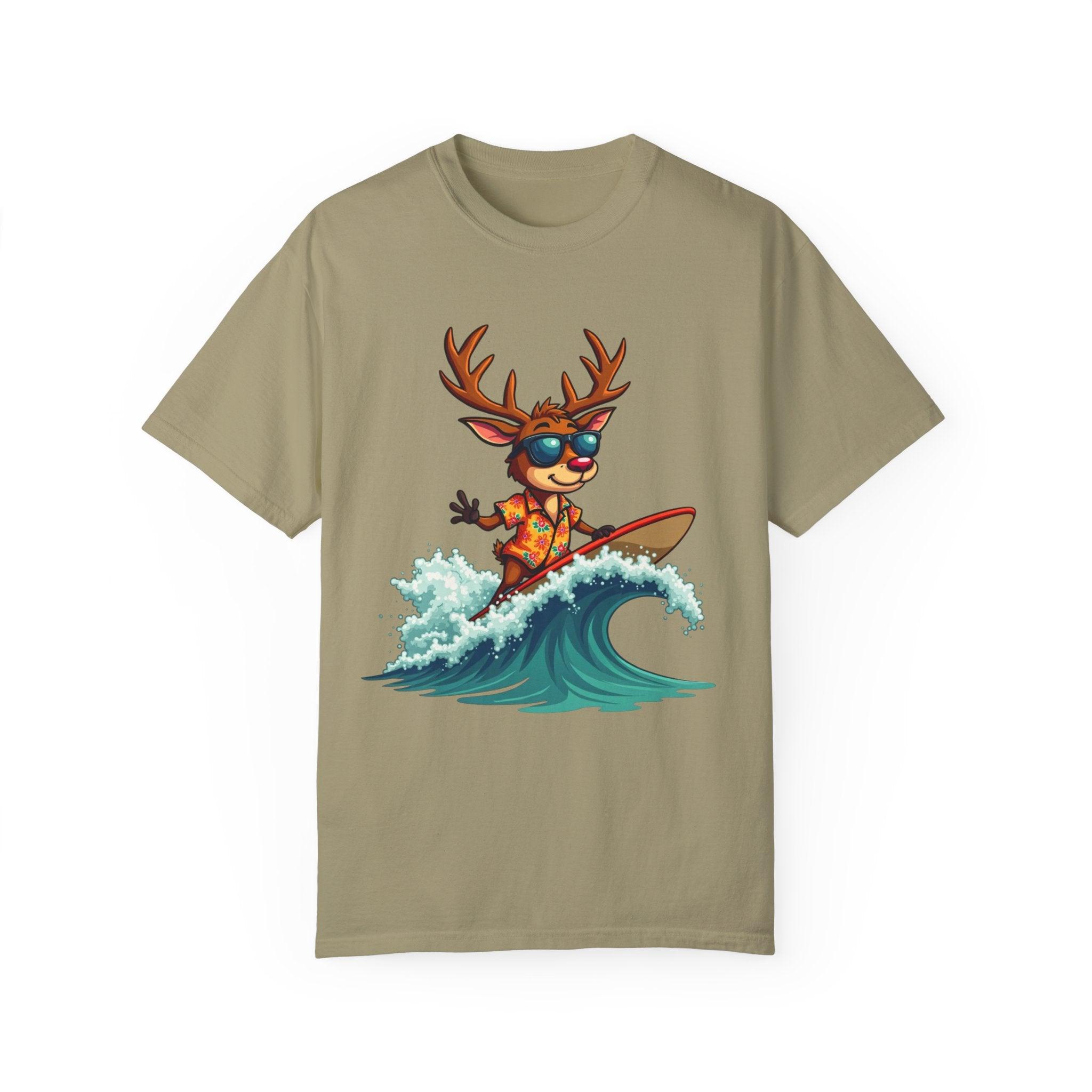 Surfing Reindeer T-Shirt for Fun Christmas Style - Even Keel LLC