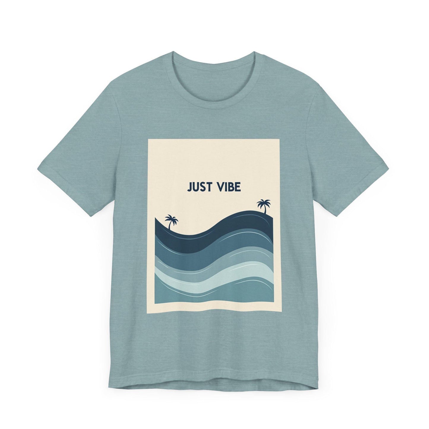 Minimalist Just Vibe Graphic Tee Comfortable Relaxed Fit - Even Keel LLC