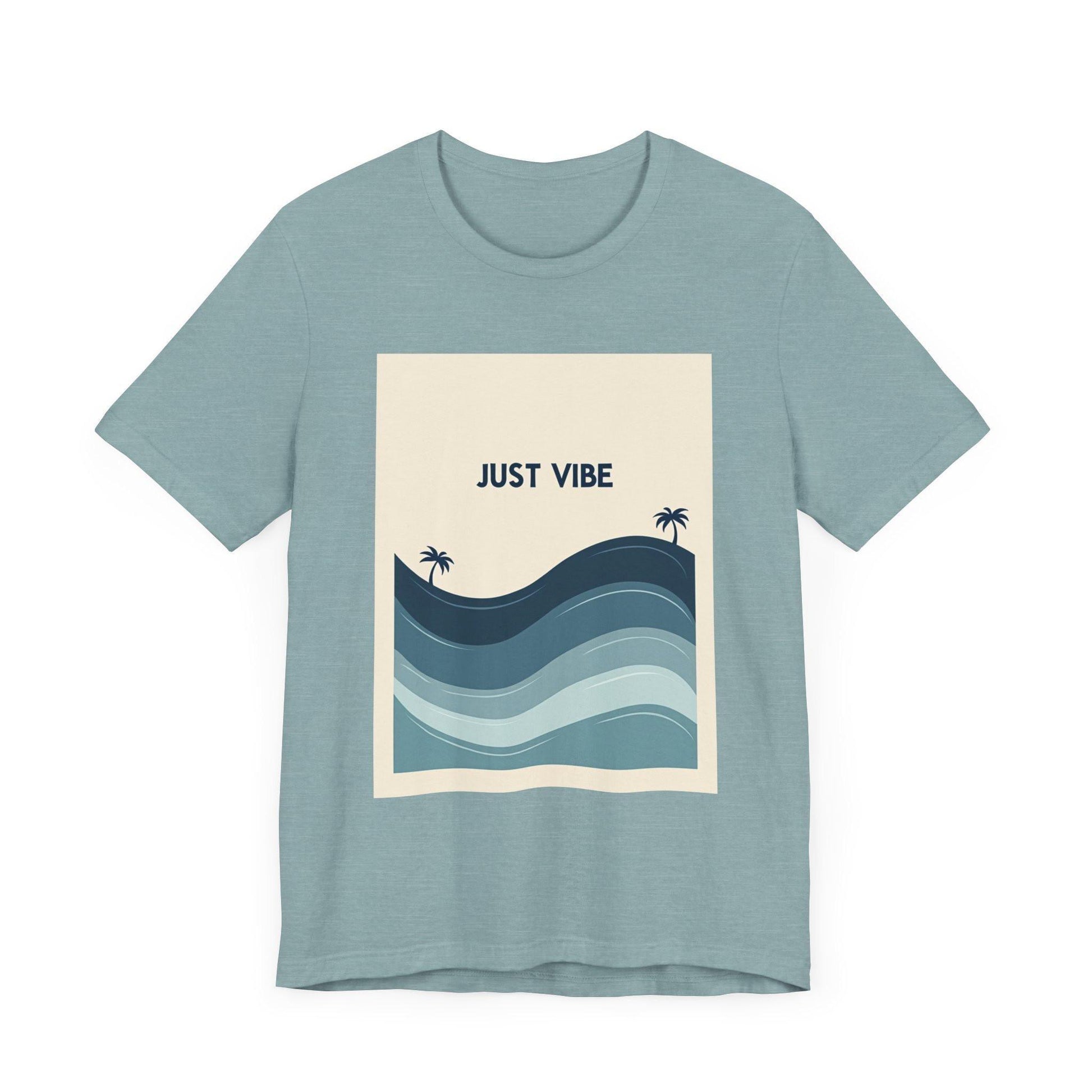 Minimalist Just Vibe Graphic Tee Comfortable Relaxed Fit - Even Keel LLC