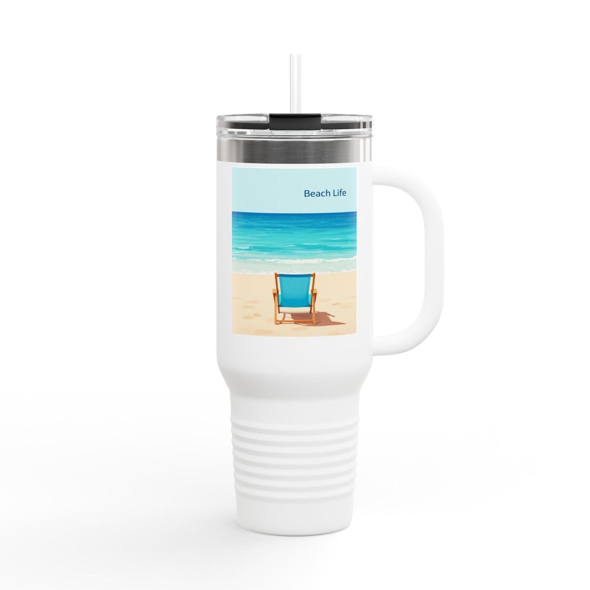 40oz Travel Mug - Beach Life Design for Outdoor Adventures - Even Keel LLC