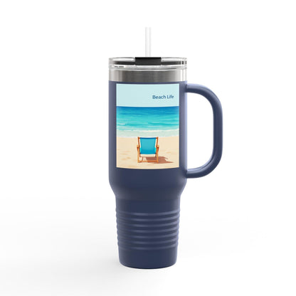 40oz Travel Mug - Beach Life Design for Outdoor Adventures - Even Keel LLC