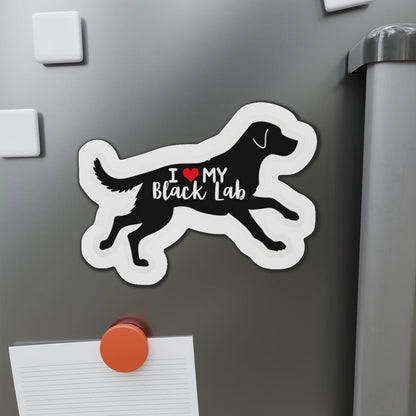 Black Lab Die-Cut Magnet for Dog Lovers and Gifts - Even Keel LLC