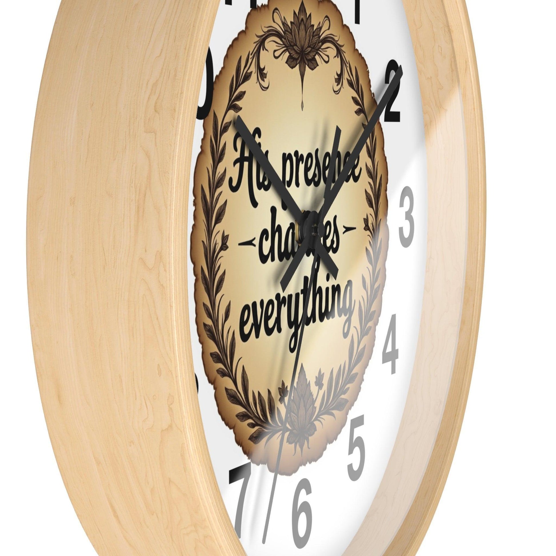 His Presence Changes Everything Time Clock Wall Decor.