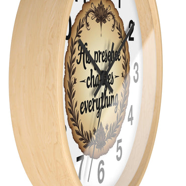 His Presence Changes Everything Time Clock Wall Decor - Even Keel LLC