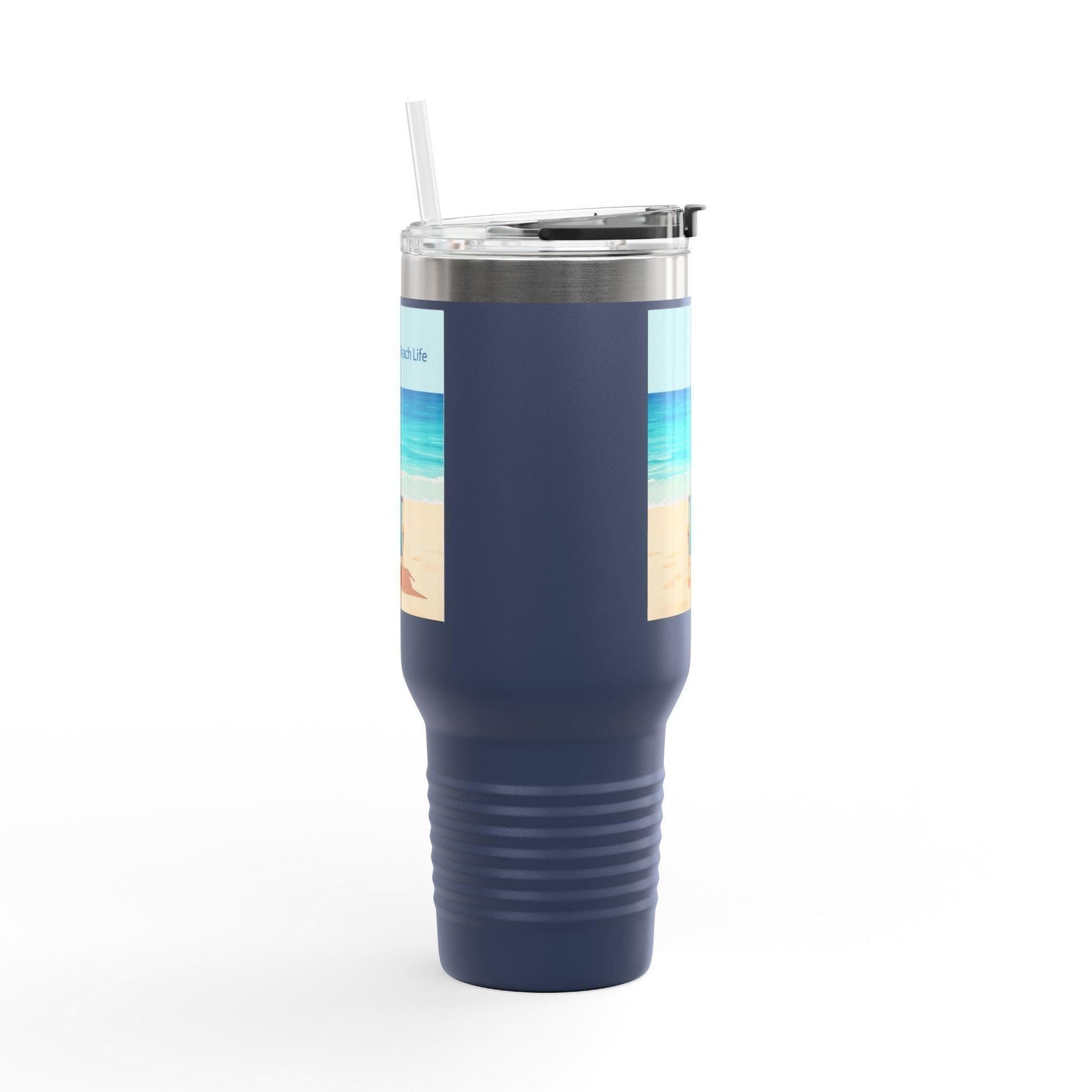 40oz Travel Mug - Beach Life Design for Outdoor Adventures - Even Keel LLC