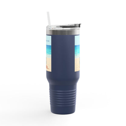 40oz Travel Mug - Beach Life Design for Outdoor Adventures - Even Keel LLC