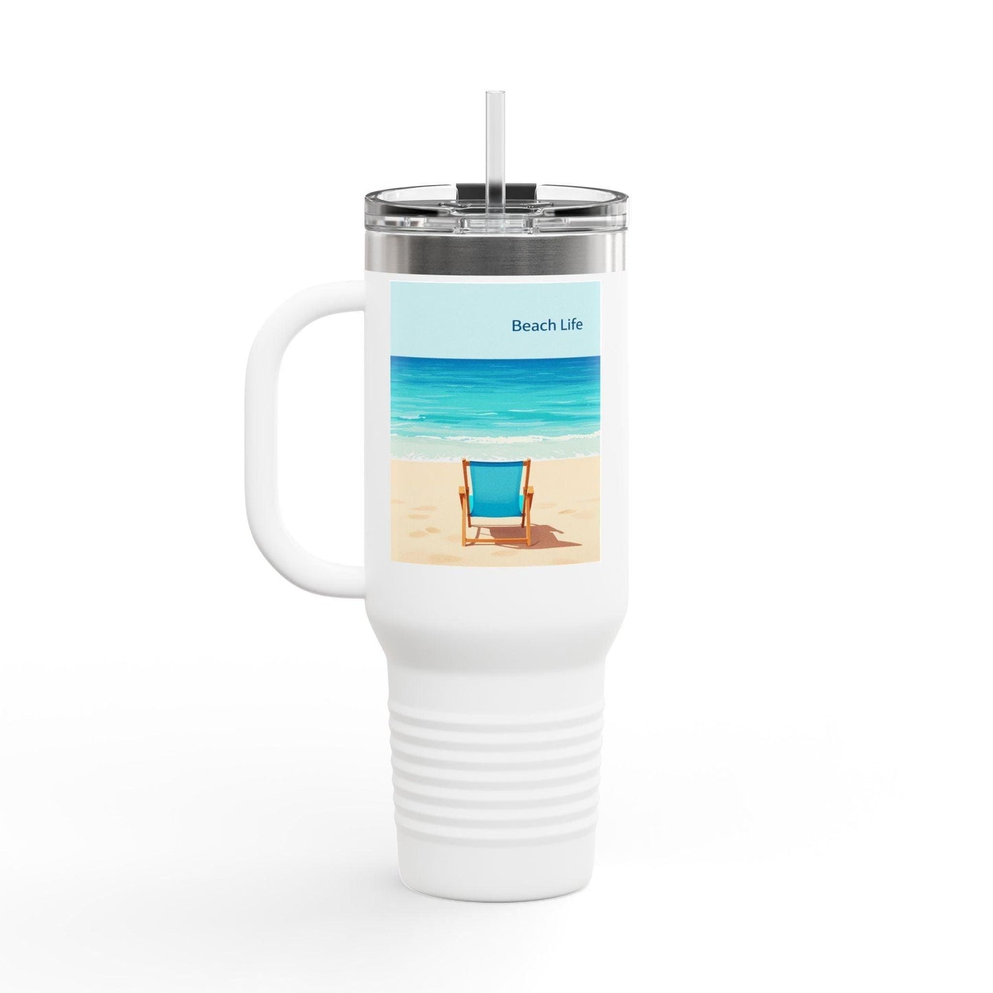 40oz Travel Mug - Beach Life Design for Outdoor Adventures - Even Keel LLC