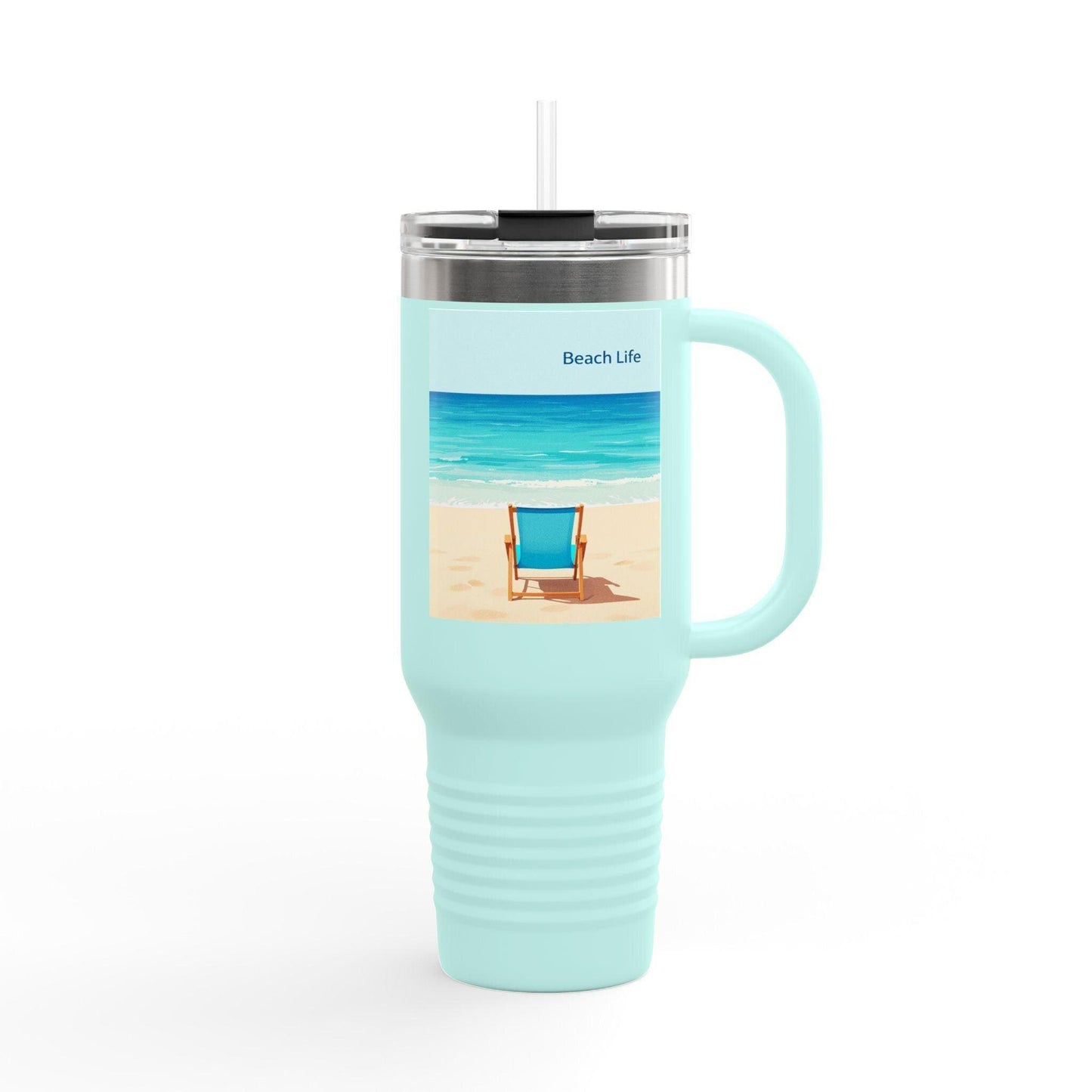 40oz Travel Mug - Beach Life Design for Outdoor Adventures - Even Keel LLC