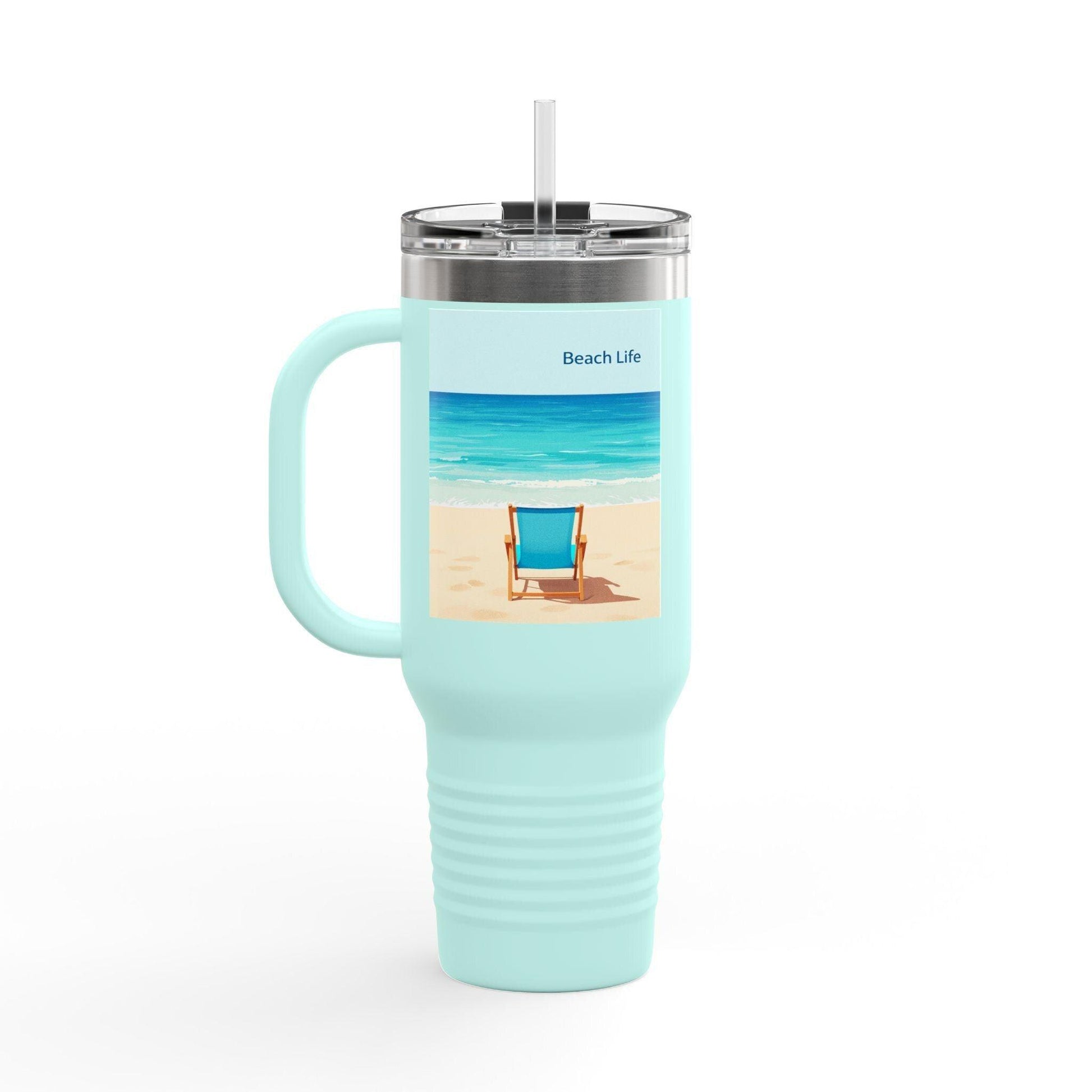 40oz Travel Mug - Beach Life Design for Outdoor Adventures - Even Keel LLC