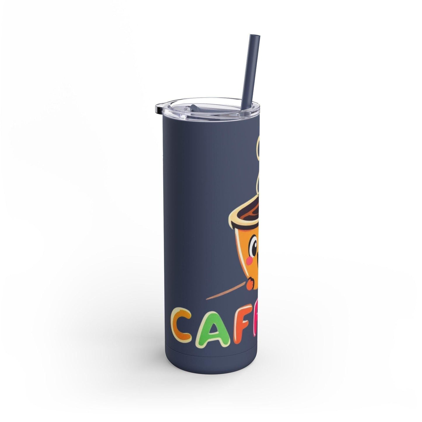 Matte Tumbler: Caffeine 20oz Insulated Drinkware Option - Even Keel LLC