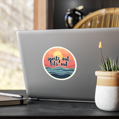 Spritz Out On Ocean Water Decal for Outdoor Use - Even Keel LLC