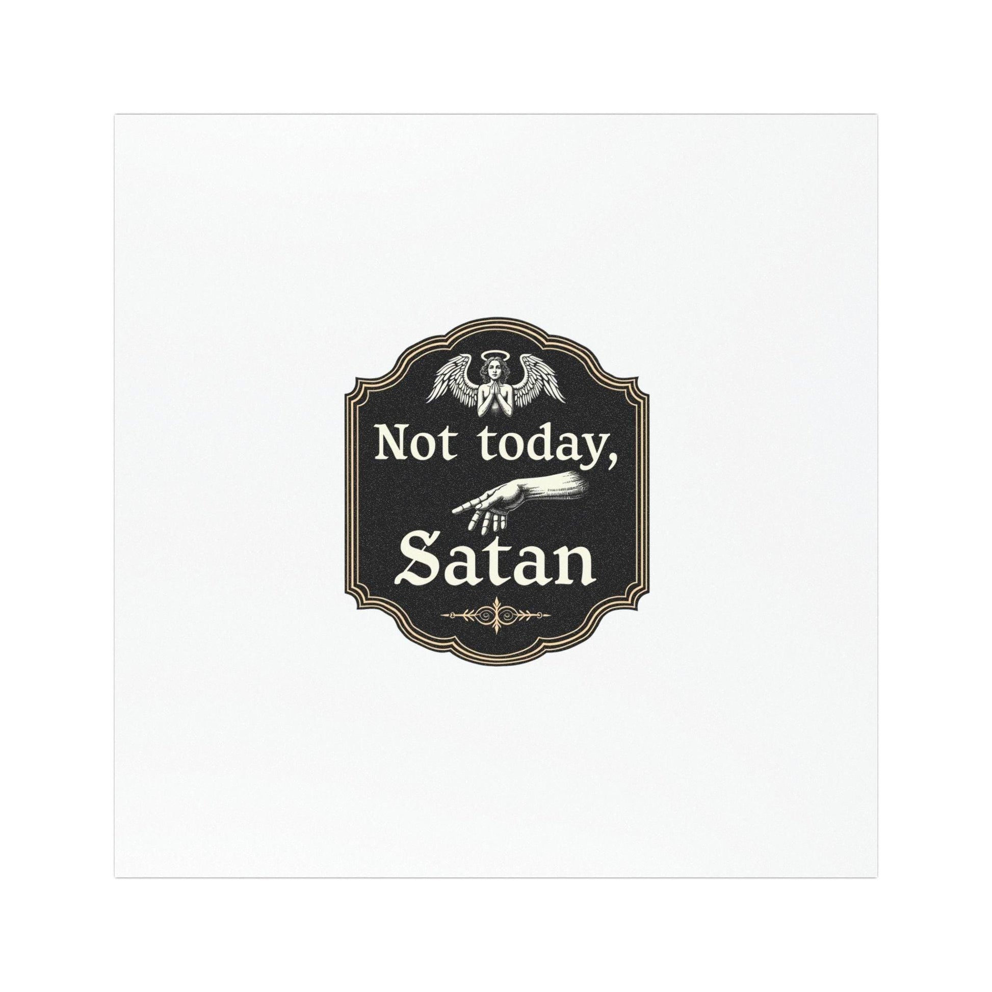 Not Today Satan Car Magnets for Personalized Vehicle Style - Even Keel LLC